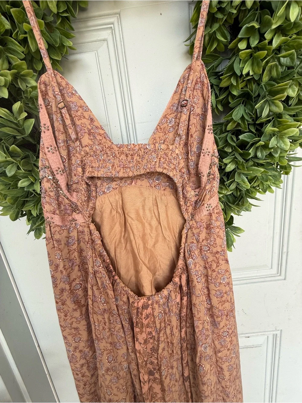 Free People Blush Sequin Lace Maxi Slip Dress